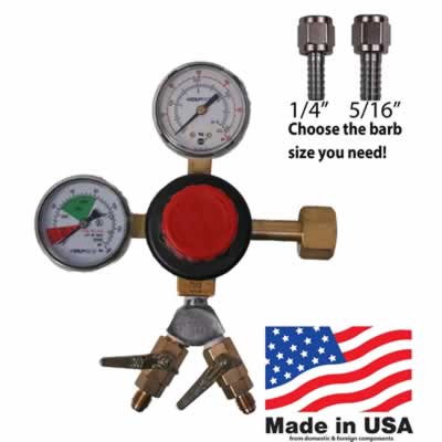 Taprite Commercial Grade Beer CO2 Regulator with Dual WYE Output (Alternate View 2)