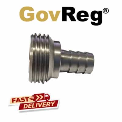 GovReg® Inline Adapter, allows other end to have barb for using GovReg Inline (Alternate View 2)
