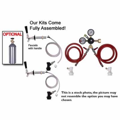 2 Faucet Fridge Homebrew Kegerator Kit (Alternate View 2)