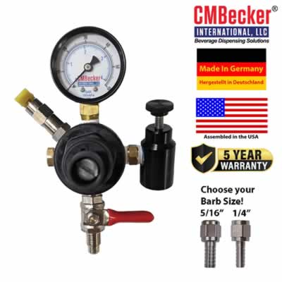 CMB Pin Valve CO2 Regulator with MFL Shutoff Valve (Alternate View 2)
