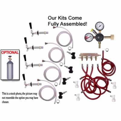 4 Faucet Fridge Homebrew Kegerator Kit (Alternate View 2)