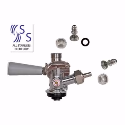Taprite "D" Sanke Tap with MFL Tailpieces - SS probe and tailpiece. / Taprite "D" Sanke Tap with MFL Tailpieces - SS pro