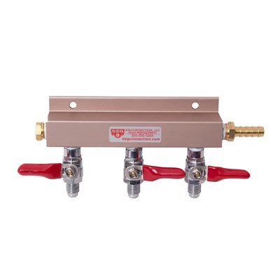 Air Distributor - 3-Way with Check Valves & Shutoffs / Air Distributor - 3-Way with Check Valves & Shutof