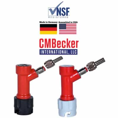 Pin Lock Disconnect Set w/ Swivel Nuts / MFL Gas/In (5/16" Barb) and Liquid/Out (1/4" Barb) (Alternate View 2)