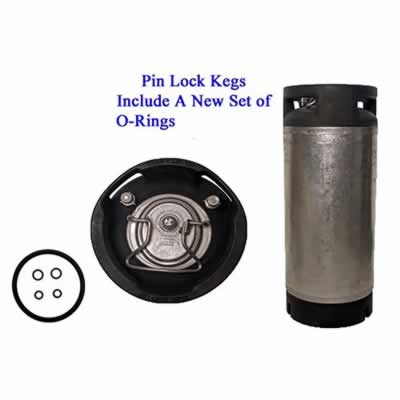 Tall Pin Lock Cornelius Keg - Coke Style, 5 Gallon for Homebrew or Soda (Alternate View 2)