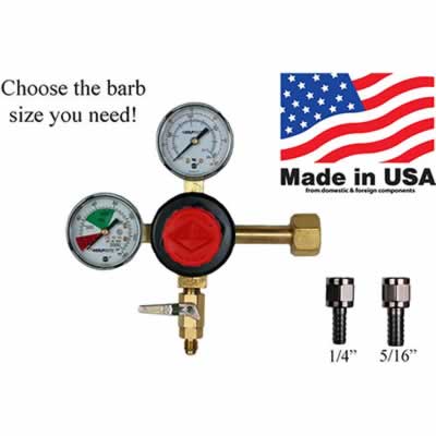 Taprite Premium Commercial Grade Beer CO2 Regulator, Double Gauge (Alternate View 2)