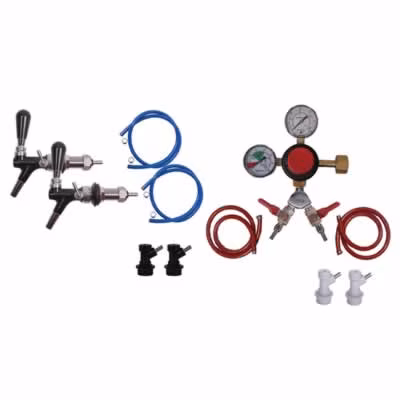 2 Faucet Fridge Flow Control Kegging Kit / 2 Faucet Fridge Flow Control Kit