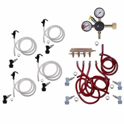 4 Faucet Basic Homebrew Kegerator Kit / 4 Faucet Basic Homebrew Kegerator Kit