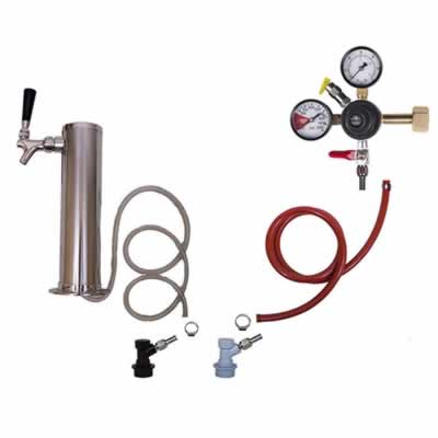 1 Faucet Tower Homebrew Kegerator Kit / 1 Faucet Tower Homebrew Kegerator Kit