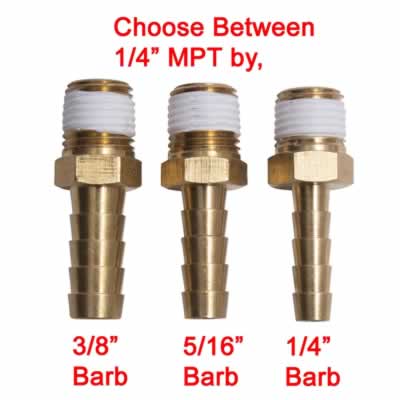 Brass Barbed Nipples for Draft Beer Systems (Alternate View 2)